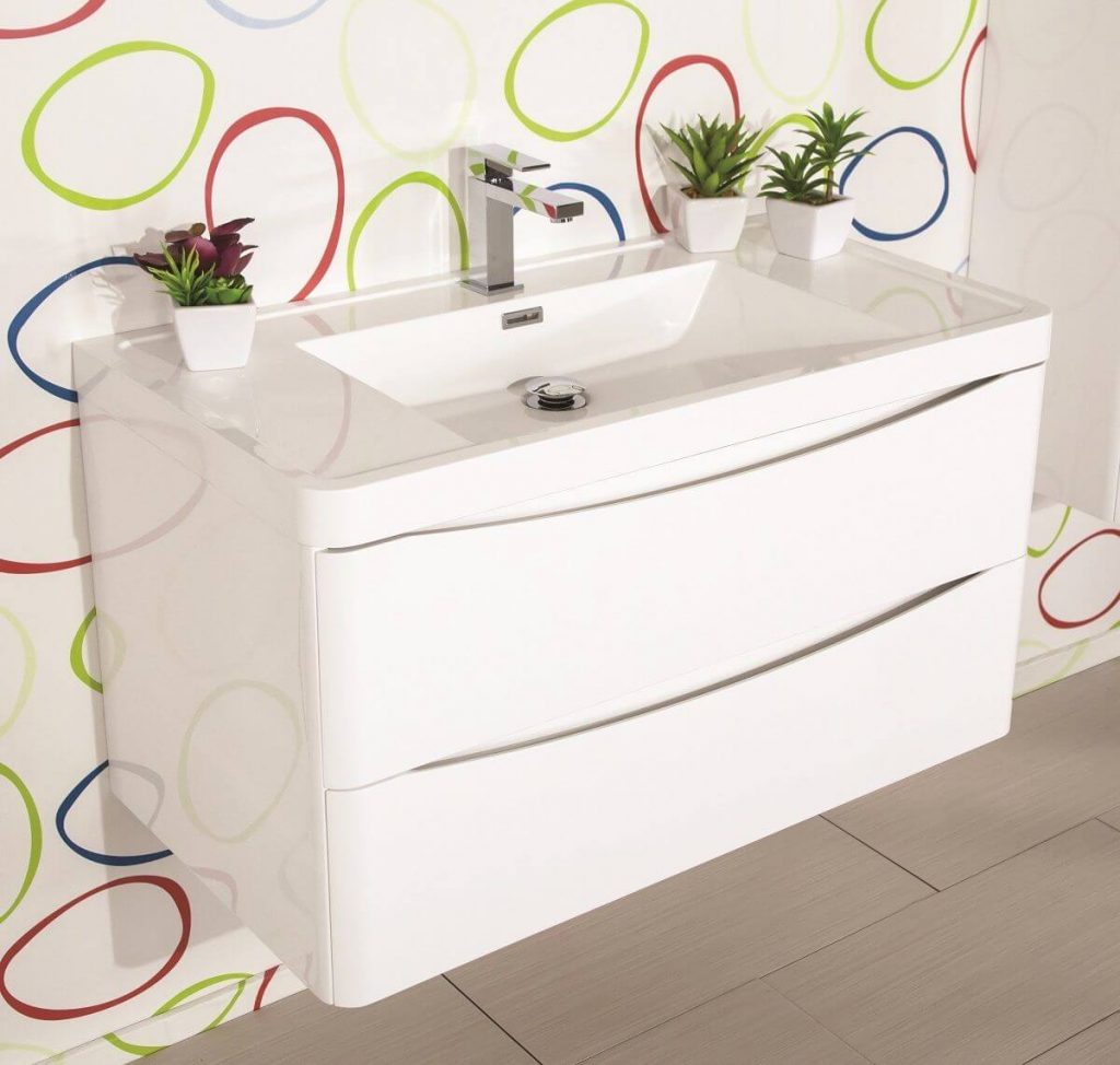 mobiletto arredo bagno bianco