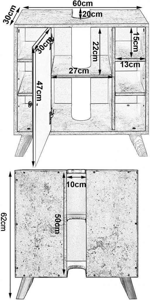 mobiletto bagni misure