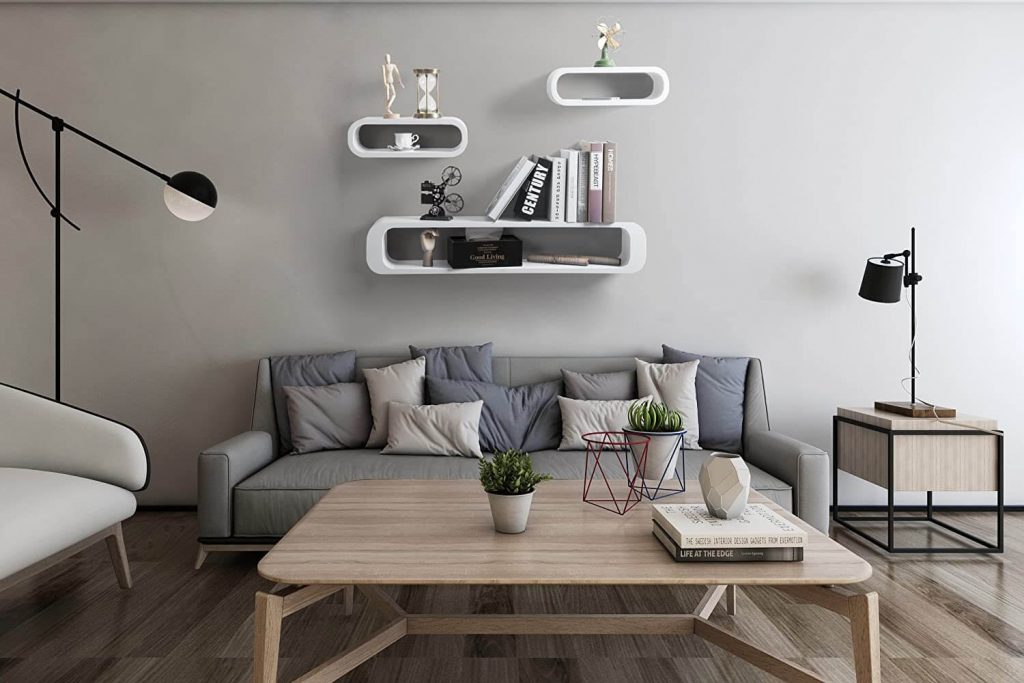 comodini sospesi moderni bianchi