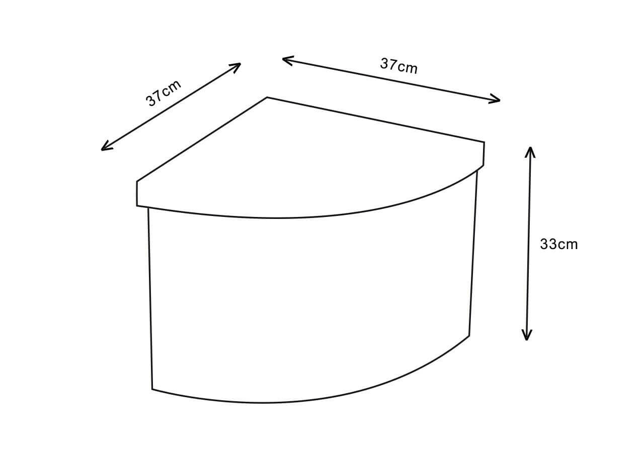 pouf contenitore angolare misure