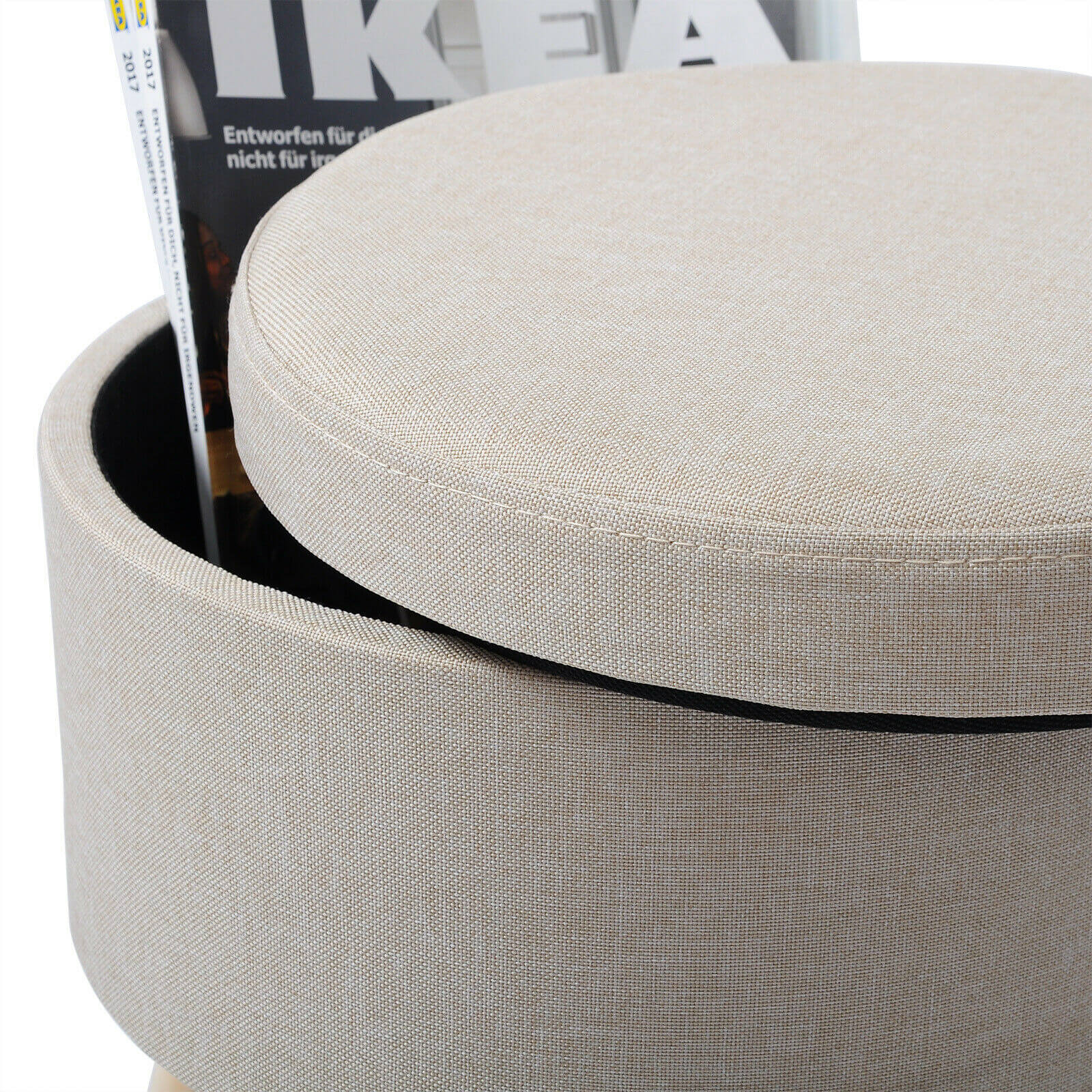 pouf contenitore tondo