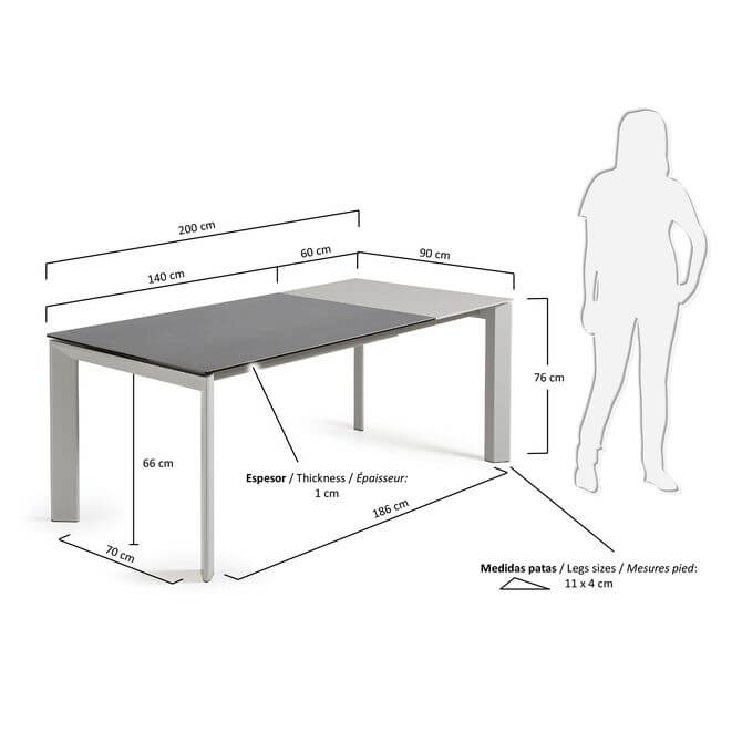 Tavolino salva spazio allungabile